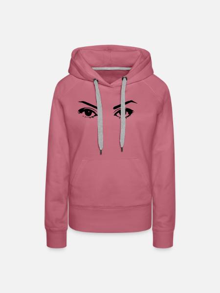 Augen - Frauen Premium Bio Hoodie - Malve
