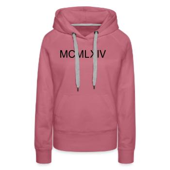 römische Ziffer Jahr_1964 - Frauen Premium Bio Hoodie - Malve - Vorne - Isabella (175cm)