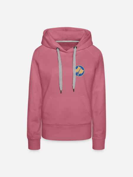Kosova - Frauen Premium Bio Hoodie - Malve