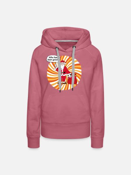 Santa Claus Pop Art - Frauen Premium Bio Hoodie - Malve