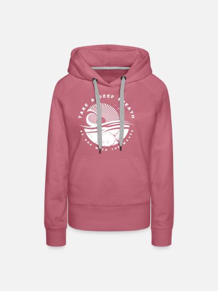 Tief durchatmen - Frauen Premium Bio Hoodie - Malve