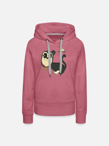 GEFALLEN - Frauen Premium Bio Hoodie - Malve