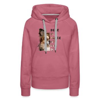 Chien chihuahua citation - Sweat à capuche Premium bio Femme - mauve - Devant - Isabella (175cm)