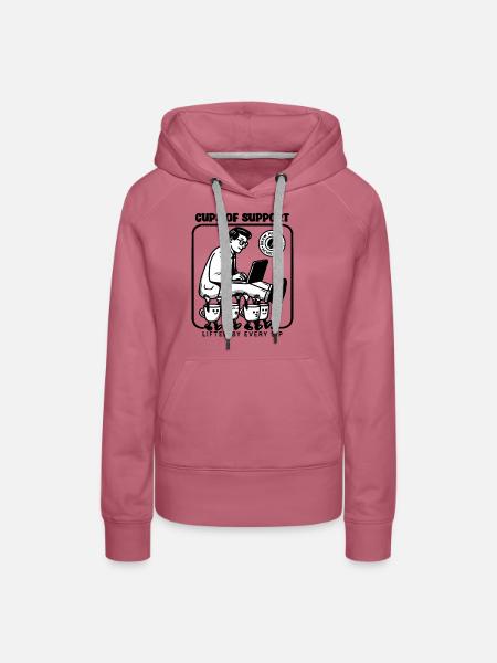Becher der Unterstützung - Frauen Premium Bio Hoodie - Malve
