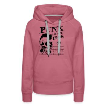 38 ans et toujours punk, Punks pas morts, Punk - Sweat à capuche Premium bio Femme - mauve - Devant - Isabella (175cm)