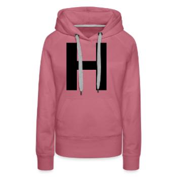 Kapital H - Frauen Premium Bio Hoodie - Malve - Vorne - Isabella (175cm)