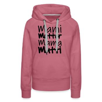 Mami Mutter Mama Mutti - Frauen Premium Bio Hoodie - Malve - Vorne - Isabella (175cm)