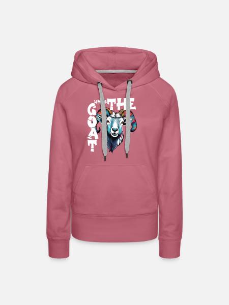 Wer ist der GOAT? - Frauen Premium Bio Hoodie - Malve