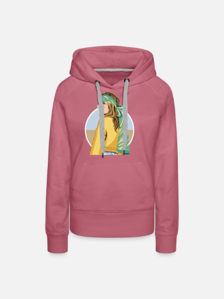 Reisend - Frauen Premium Bio Hoodie - Malve