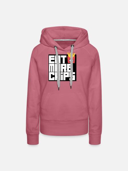 Essen Sie mehr Chips - Frauen Premium Bio Hoodie - Malve