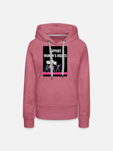 Frauenrechte - Frauen Premium Bio Hoodie - Malve