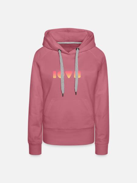 Liebe - Frauen Premium Bio Hoodie - Malve