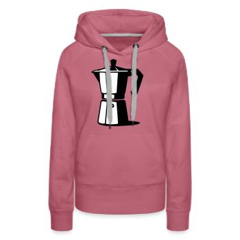 Cafetière à expresso - Sweat à capuche Premium bio Femme - mauve - Devant - Isabella (175cm)