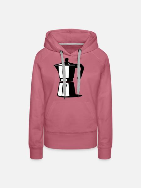 Espresso Kanne  - Frauen Premium Bio Hoodie - Malve