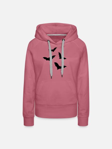 Fledermaus - Frauen Premium Bio Hoodie - Malve