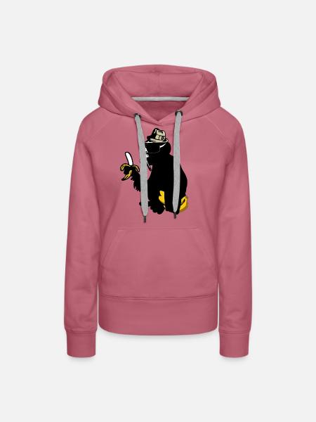 gorilla - Frauen Premium Bio Hoodie - Malve