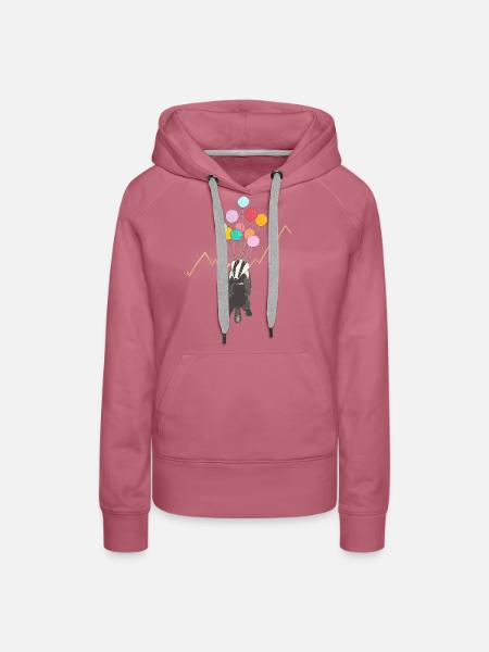 Der Dachs steigt (Dax-Dachs) - Frauen Premium Bio Hoodie - Malve