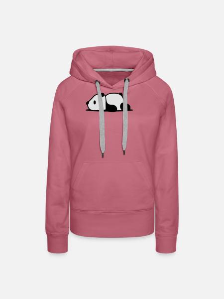 Panda - Frauen Premium Bio Hoodie - Malve