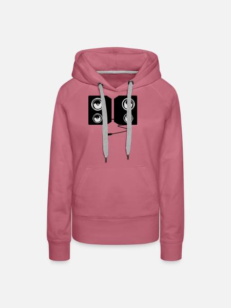 stereo musik - Frauen Premium Bio Hoodie - Malve