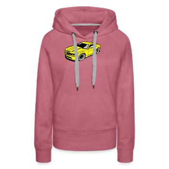 Camaro - Sweat à capuche Premium bio Femme - mauve - Devant - Isabella (175cm)