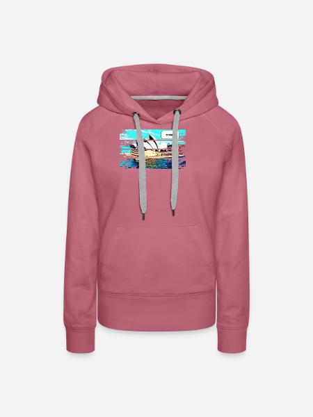 SYDNEY - Frauen Premium Bio Hoodie - Malve