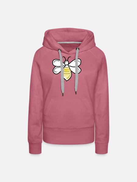 Biene Vecter - Frauen Premium Bio Hoodie - Malve