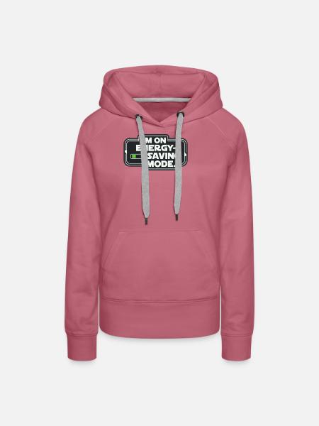 I'm On Energy-Saving Mode - Frauen Premium Bio Hoodie - Malve