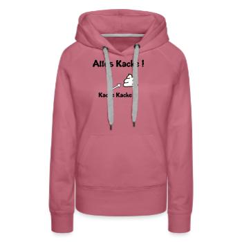 Tout est nul - Sweat à capuche Premium bio Femme - mauve - Devant - Isabella (175cm)