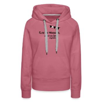 Jesus eingeladen - Frauen Premium Bio Hoodie - Malve - Vorne - Isabella (175cm)