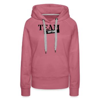 Capitaine d’équipe - Capitaine, entraîneur, entraîneur, chef de groupe, - Sweat à capuche Premium bio Femme - mauve - Devant - Isabella (175cm)