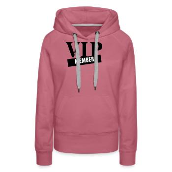 Membre VIP - Fête du Club pour Personnes Très Importantes - Sweat à capuche Premium bio Femme - mauve - Devant - Isabella (175cm)
