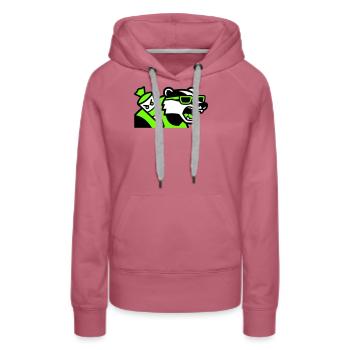 Badger Sac d’école mascotte - Sweat à capuche Premium bio Femme - mauve - Devant - Isabella (175cm)