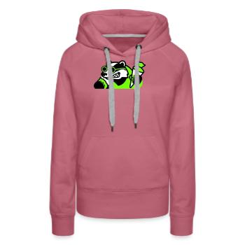 Icône de la rentrée scolaire de Badger Cool - Sweat à capuche Premium bio Femme - mauve - Devant - Isabella (175cm)