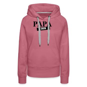 Équipe du Papa - Look assorti à la fête des pères en famille - Sweat à capuche Premium bio Femme - mauve - Devant - Isabella (175cm)