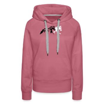 Chevaux Etalon Jument Poulain - Sweat à capuche Premium bio Femme - mauve - Devant - Isabella (175cm)