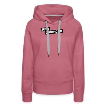 Je viens de divorcer - Sweat à capuche Premium bio Femme - mauve - Devant - Isabella (175cm)