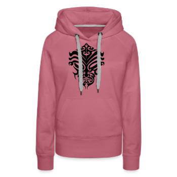 maori - Sweat à capuche Premium bio Femme - mauve - Devant - Isabella (175cm)