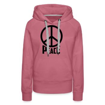 paix hippie de paix - Sweat à capuche Premium bio Femme - mauve - Devant - Isabella (175cm)
