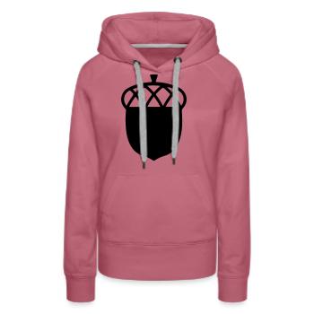 Nuss - Frauen Premium Bio Hoodie - Malve - Vorne - Isabella (175cm)