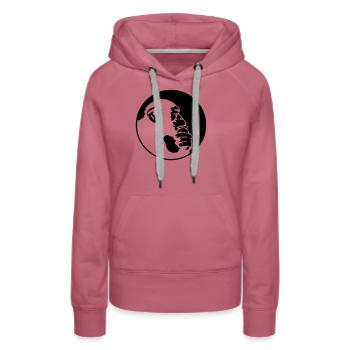 chimpanzee - Sweat à capuche Premium bio Femme - mauve - Devant - Isabella (175cm)