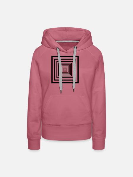 rectangles - Frauen Premium Bio Hoodie - Malve