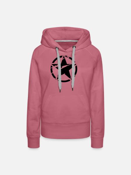 star - Frauen Premium Bio Hoodie - Malve