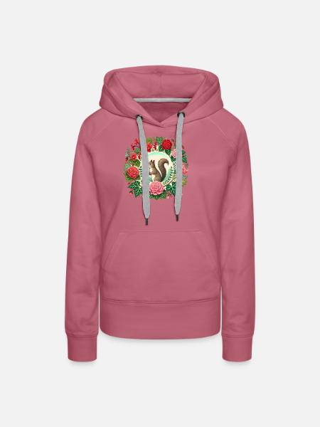 Niedliches Eichhörnchen - Frauen Premium Bio Hoodie - Malve