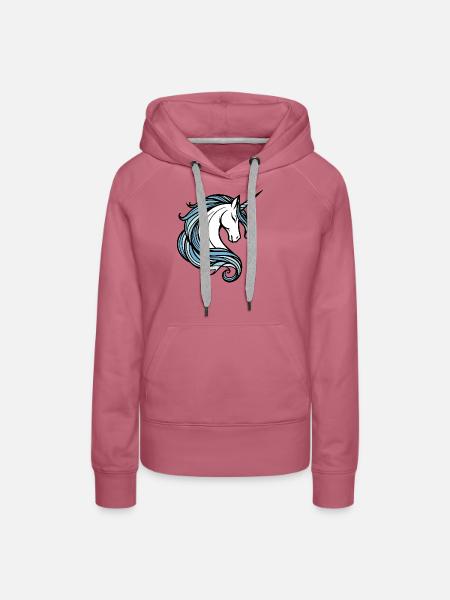 Einhorn - Frauen Premium Bio Hoodie - Malve