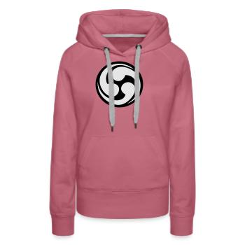 mitzu_tomoe_02 - Frauen Premium Bio Hoodie - Malve - Vorne - Isabella (175cm)