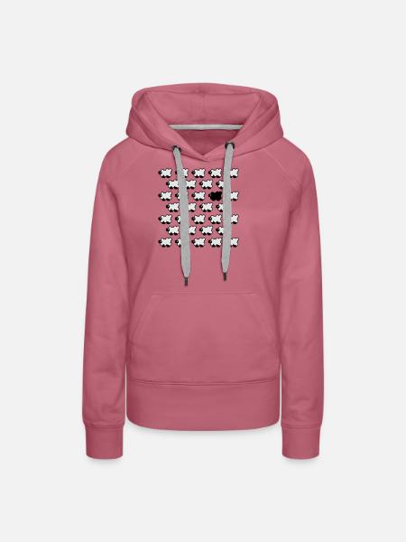 Schwarzes Schaf 2C - Frauen Premium Bio Hoodie - Malve