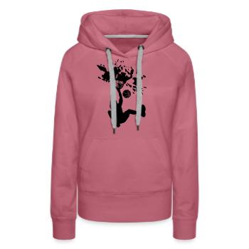 basketball slam dunk smash panier de basketball - Sweat à capuche Premium bio Femme - mauve - Devant - Isabella (175cm)