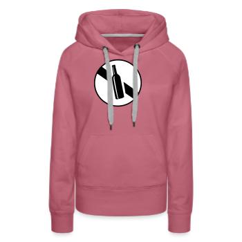 Fin d'interdiction de boire - Sweat à capuche Premium bio Femme - mauve - Devant - Isabella (175cm)