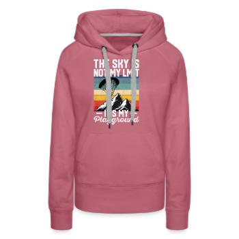Parapente - Aire de jeux XC - Sweat à capuche Premium bio Femme - mauve - Devant - Isabella (175cm)