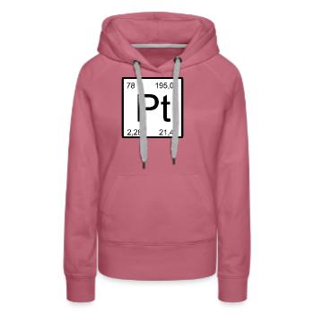 Platin Pt Element Typog - Frauen Premium Bio Hoodie - Malve - Vorne - Isabella (175cm)